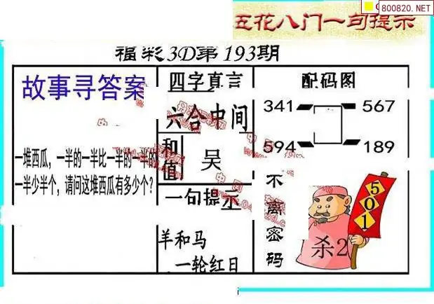 25193期: 福彩3D丹东全图分析