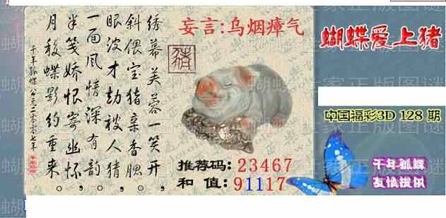 24128期: 3D蝴蝶世家蝴蝶彩图