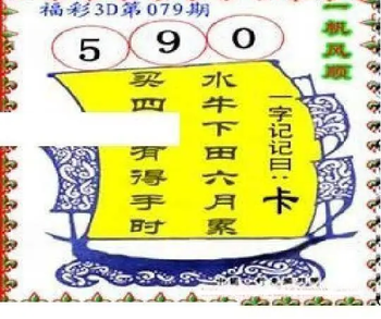 26079期: 福彩3D丹东全图分析