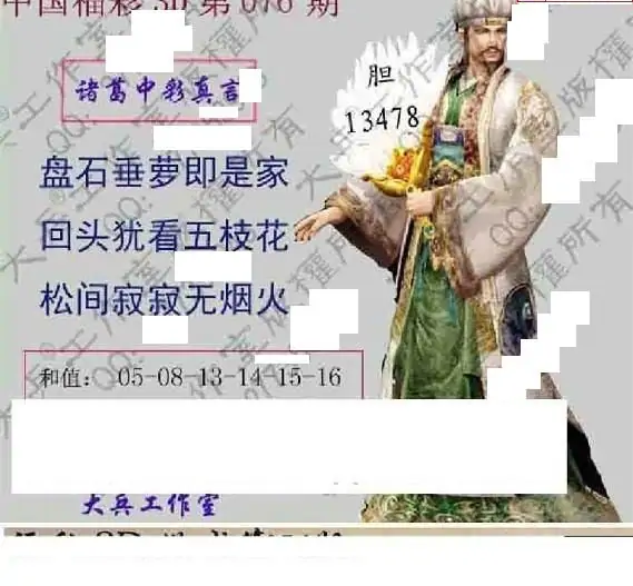 25076期: 大兵福彩3D黄金报图版