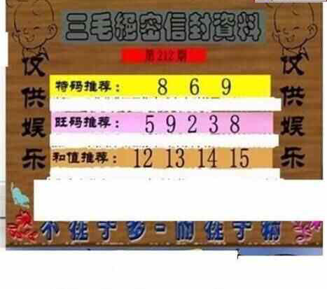 24212期: 三毛3D精品图谜