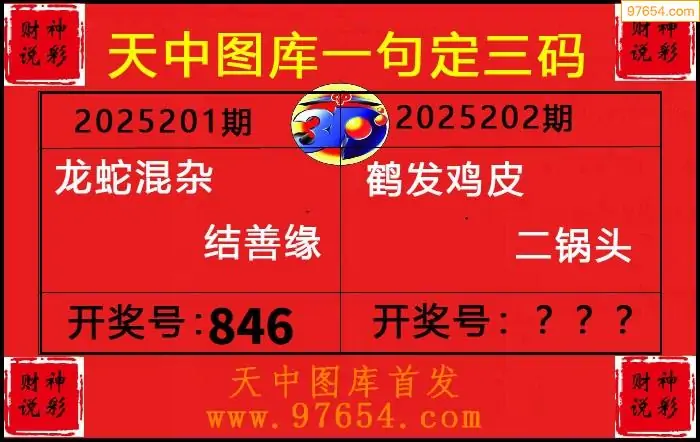 25202期: 财神说彩3D全套图版