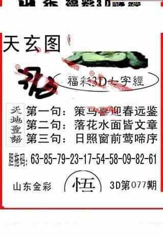 24077期: 福彩3D丹东全图分析