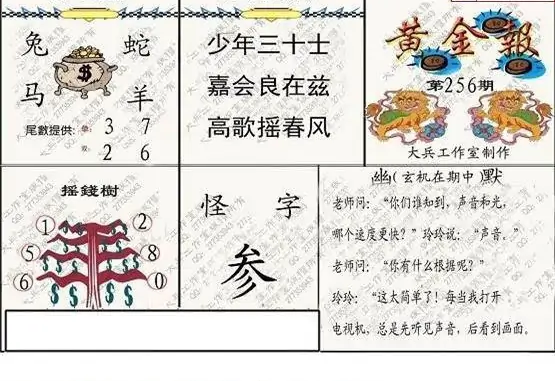 25256期: 大兵福彩3D黄金报图版