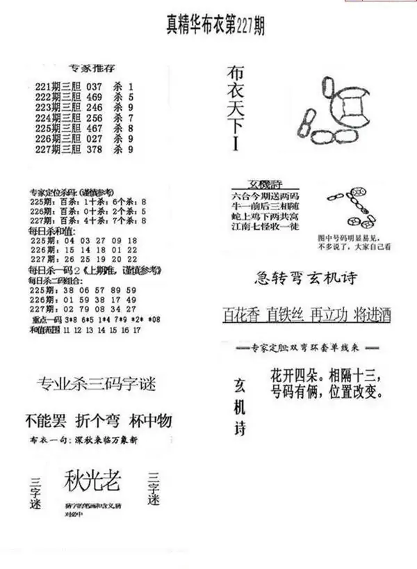 25227期: 福彩3D全套图版参考