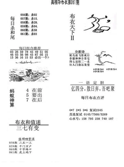 26061期: 福彩3D全套图版参考