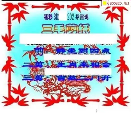 25202期: 三毛3D精品图谜