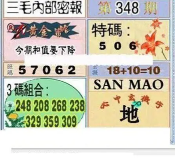 25348期: 三毛3D精品图谜
