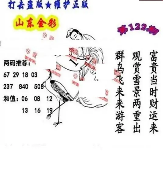 25122期: 福彩3D丹东全图分析