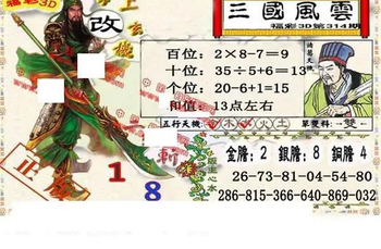 25314期: 福彩3D丹东全图分析