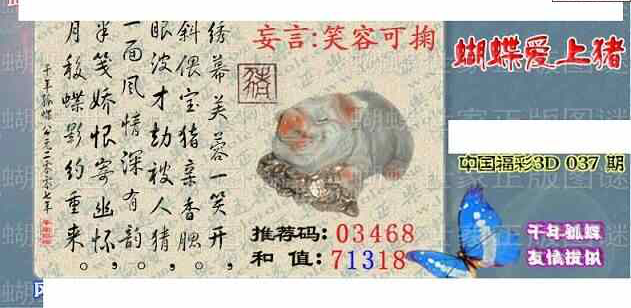 25037期: 3D蝴蝶世家蝴蝶彩图