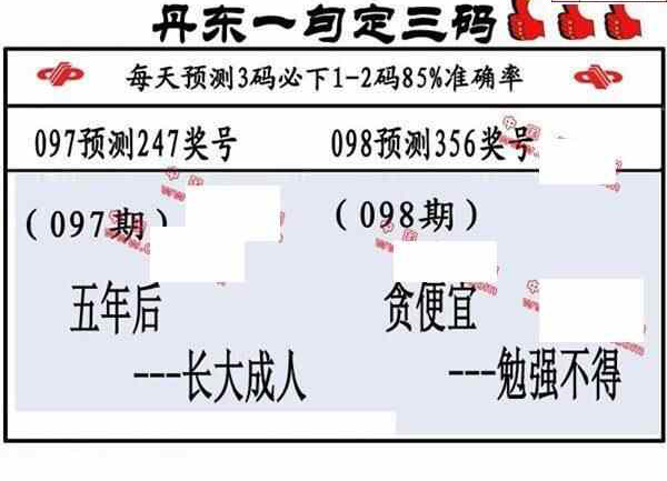 24098期: 福彩3D丹东全图分析