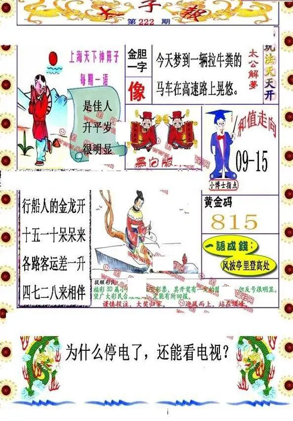 25222期: 福彩3D丹东全图分析