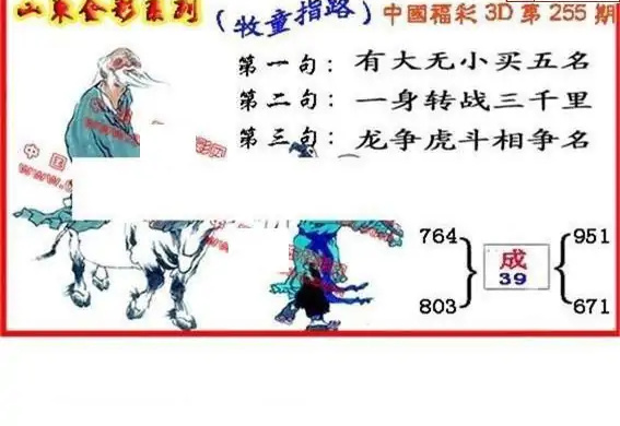 25255期: 福彩3D丹东全图分析
