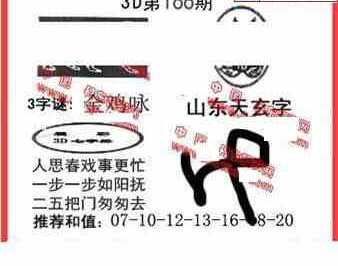 24166期: 福彩3D丹东全图分析