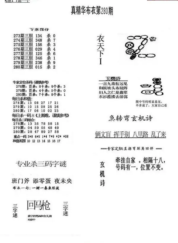 25280期: 福彩3D全套图版参考