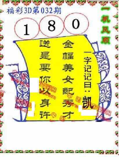 25032期: 福彩3D丹东全图分析