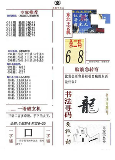 26096期: 福彩3D全套图版参考