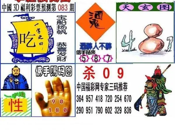 福彩3D 26083期佐罗图一掌经预测图