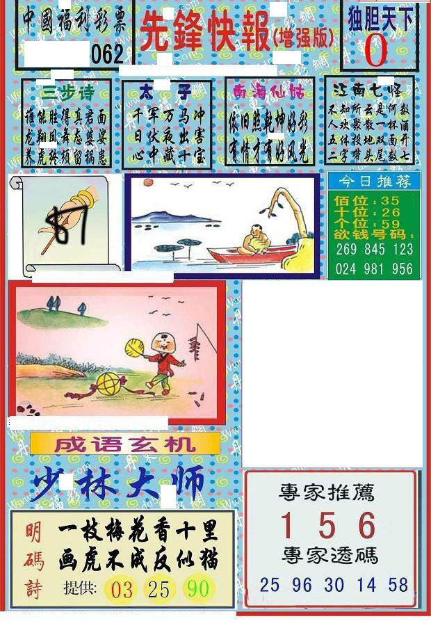 25062期: 福彩3D丹东全图分析