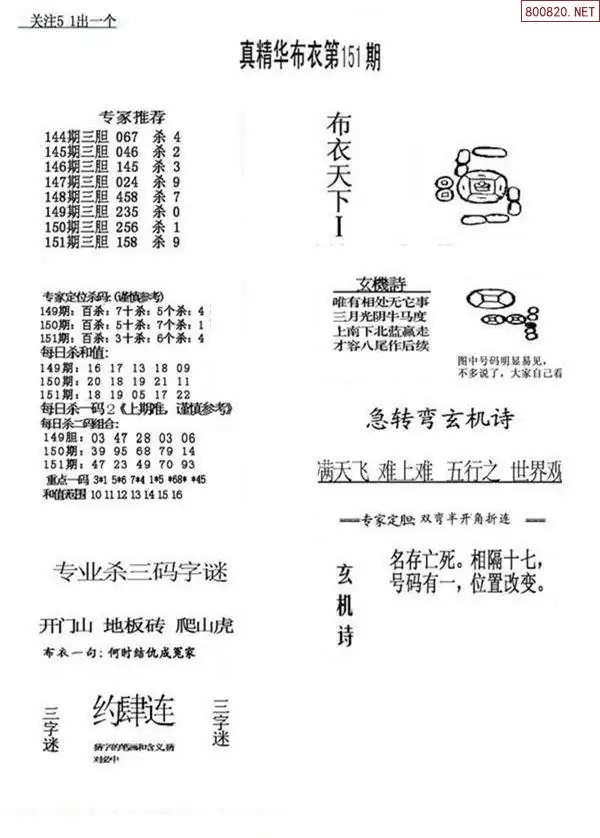 25151期: 福彩3D全套图版参考