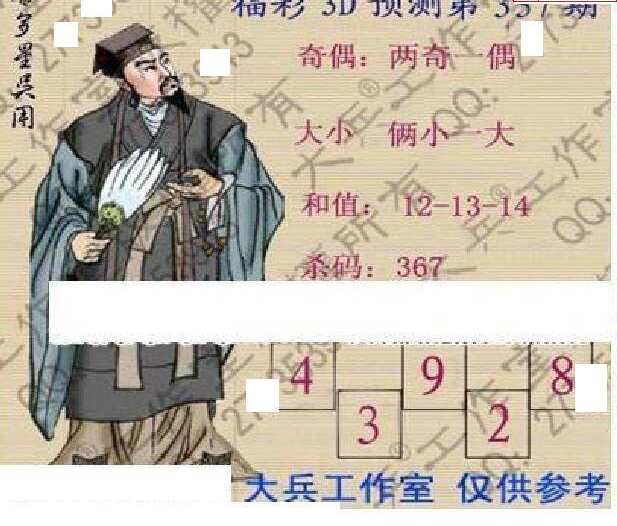 24337期: 大兵福彩3D黄金报图版