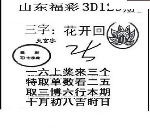 25129期: 三毛3D精品图谜