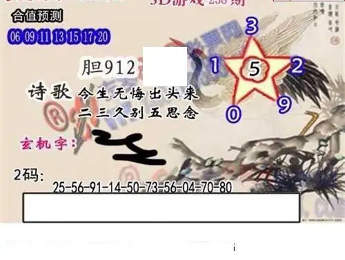 25238期: 白老3D杀码图版