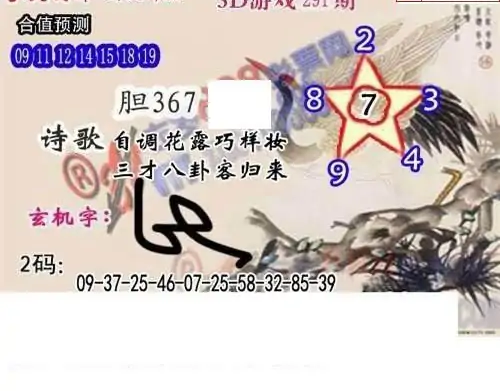 25291期: 白老3D杀码图版