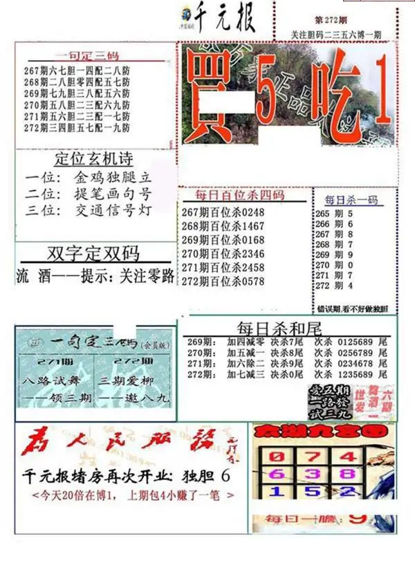 25272期: 福彩3D全套图版参考