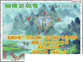 26003期: 3D蝴蝶世家蝴蝶彩图