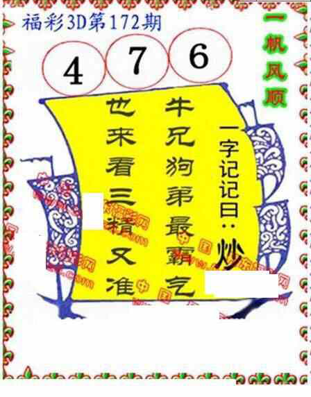 24172期: 福彩3D丹东全图分析