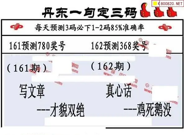 25162期: 福彩3D丹东全图分析