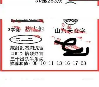 25283期: 福彩3D丹东全图分析