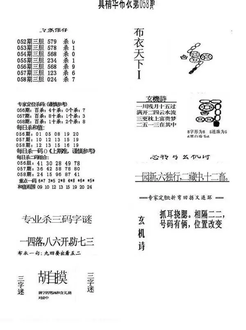 26058期: 福彩3D全套图版参考