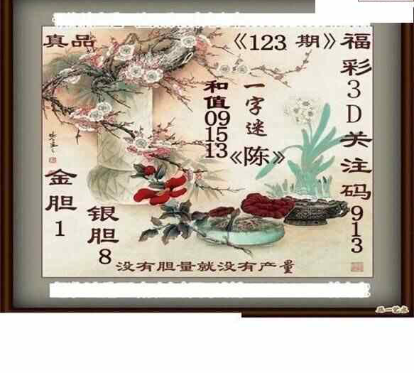 24123期: 白老3D杀码图版