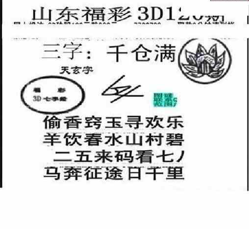 24120期: 三毛3D精品图谜