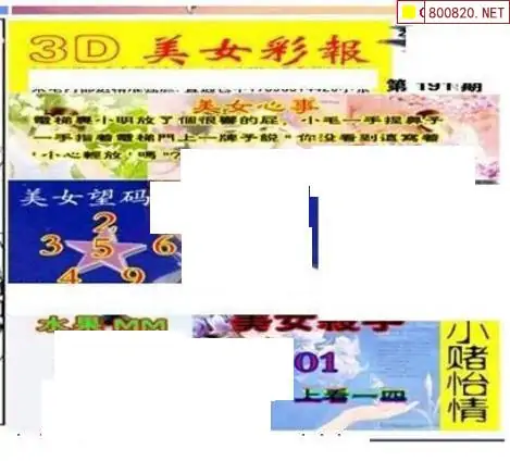 25191期: 三毛3D精品图谜
