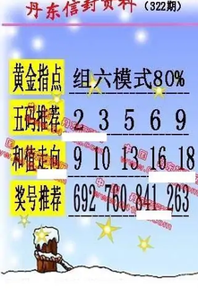 25322期: 福彩3D丹东全图分析