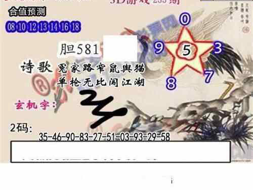 24233期: 白老3D杀码图版