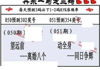 26051期: 福彩3D丹东全图分析