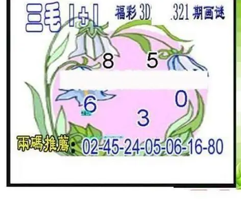 25321期: 三毛3D精品图谜