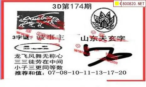 25174期: 福彩3D丹东全图分析