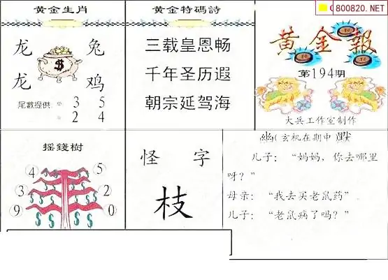 25194期: 大兵福彩3D黄金报图版