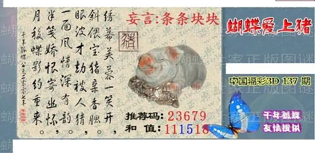 25137期: 3D蝴蝶世家蝴蝶彩图