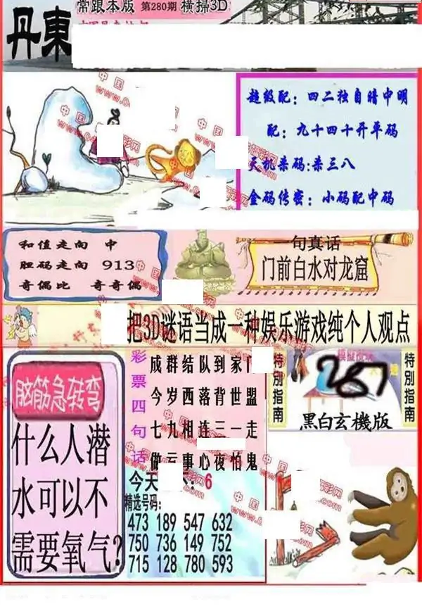25280期: 福彩3D丹东全图分析