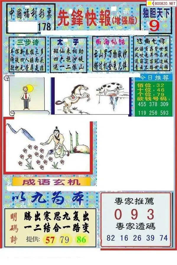 25178期: 福彩3D丹东全图分析