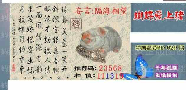 25029期: 3D蝴蝶世家蝴蝶彩图