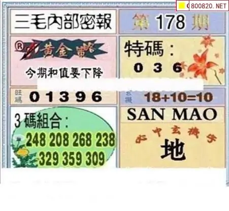 25178期: 三毛3D精品图谜