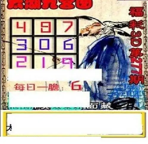 25277期: 太湖图福彩3D精品预测